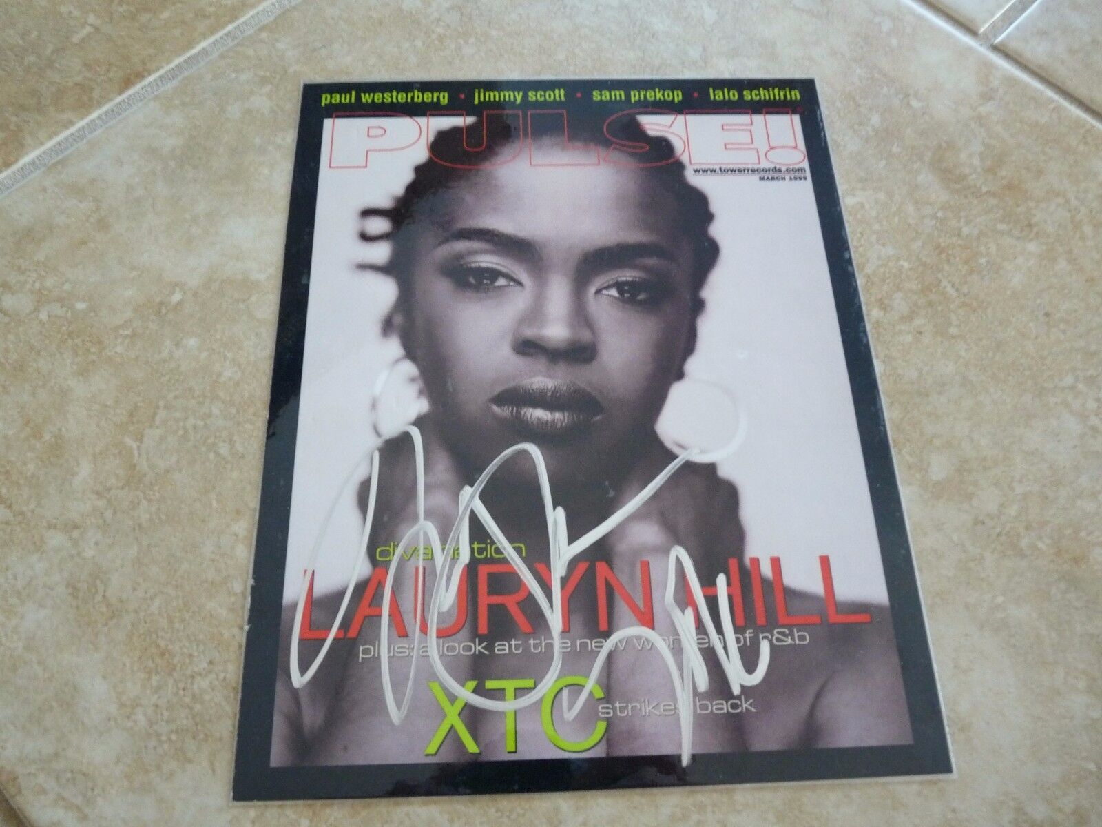 Lauryn Hill Fugees Signed Autographed 8.25x10.5 Book Cover Photo Poster painting PSA Guaranteed