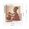 Fille afro-américaine-plein diamant rond peinture-30 * 30cm