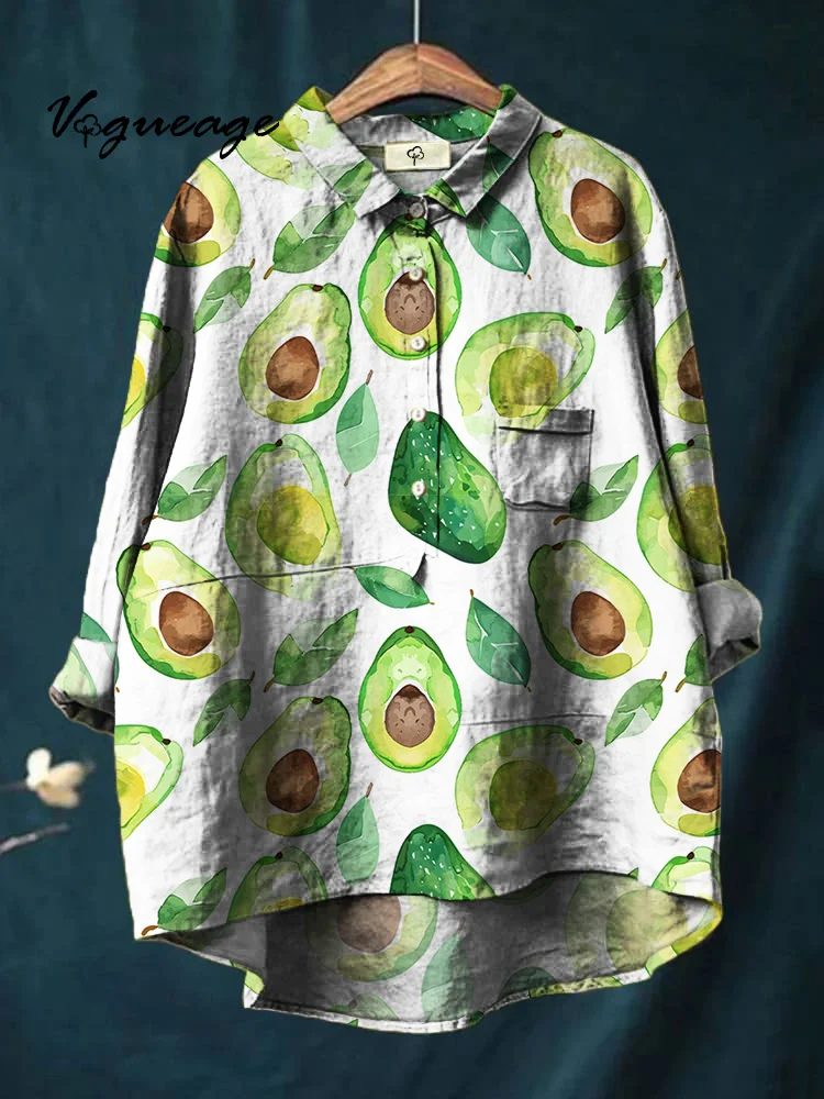 Colorful Watercolor Daisy Print Cotton And Linen Shirt