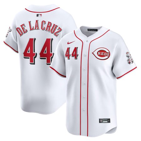 Men's Cincinnati Reds #44 Elly De La Cruz  White Home Limited Player Jersey