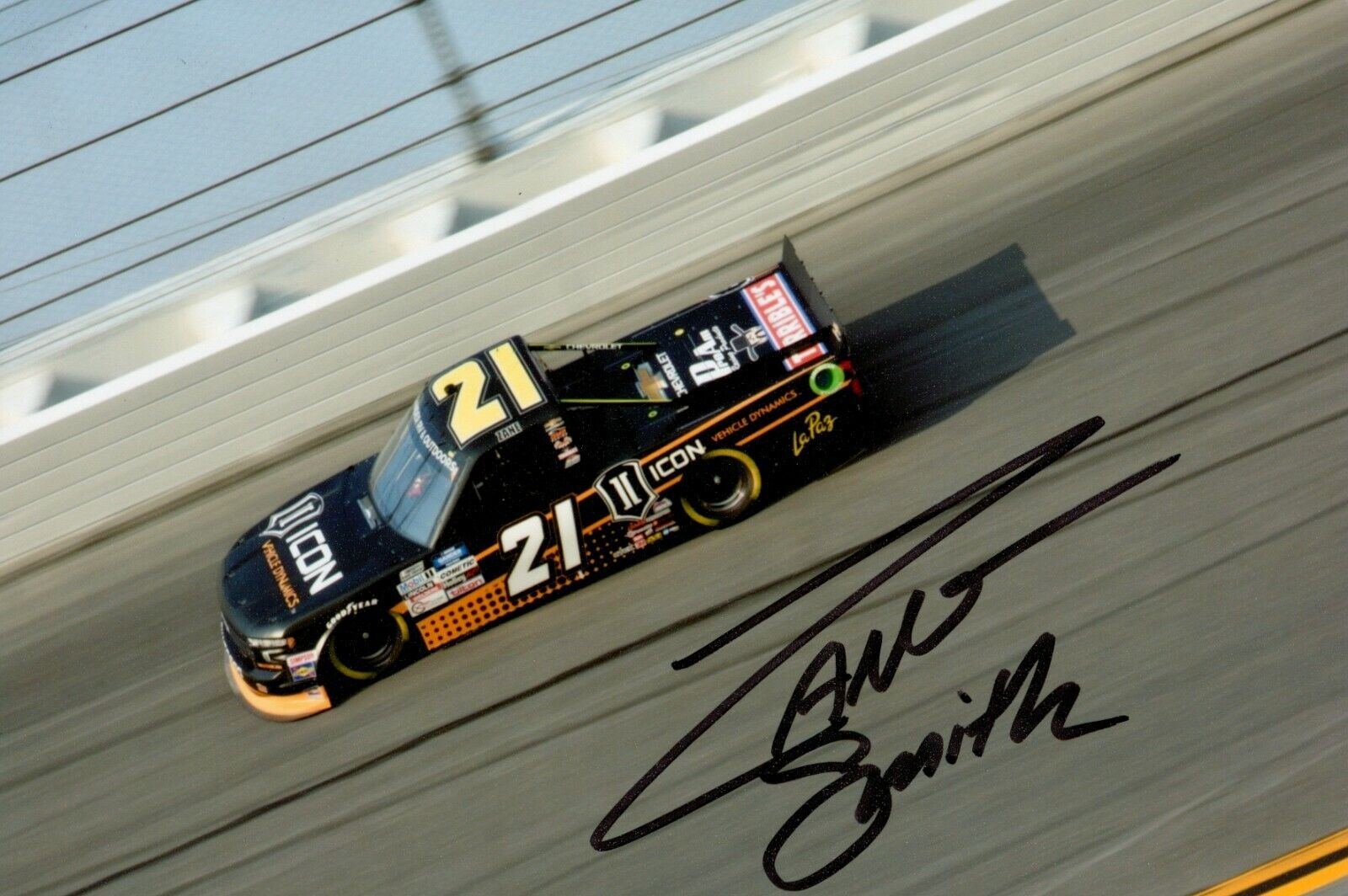 BENT Zane Smith Signed 6x4 Photo Poster painting Stock Car Racing NASCAR Genuine Autograph + COA