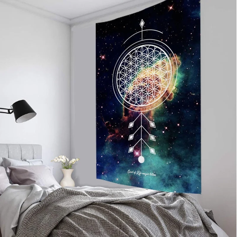 Tarot Card Tapestry Wall Hanging Astrology Divination Bedspread Beach Mat hippie decor wall cloth boho decor witchcraft hippie