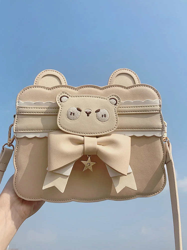 Cookie Bear Mini Light Brown Shoulder Bag BE903