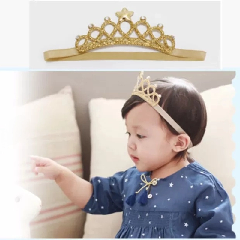 Baby Hair Band Crown Children's Hair Accessories Baby Hair Band Girl's Headdress 100 Days Full Moon Birthday