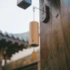 Plant flower stand wind chime, meditation chord bamboo hand-cranked retro Japanese style decorative balcony pendant