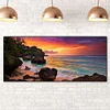 (US Only)Seaside Sunset Oil Paint By Numbers Kits Canvas Picture DIY Wall Drawing 80x40cm