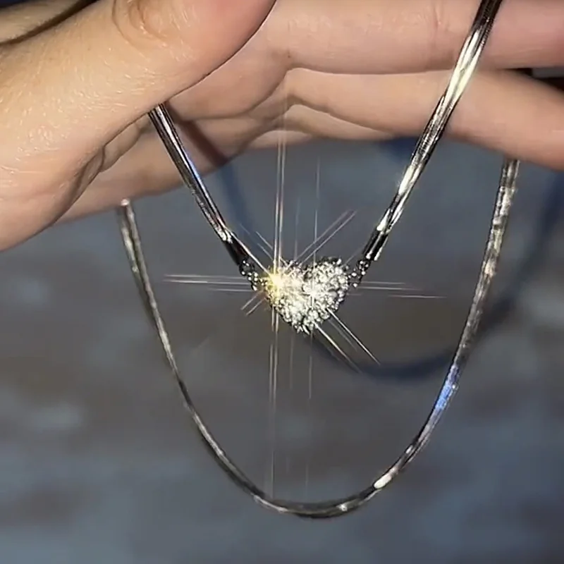 Crystal Magnetic Heart Necklace