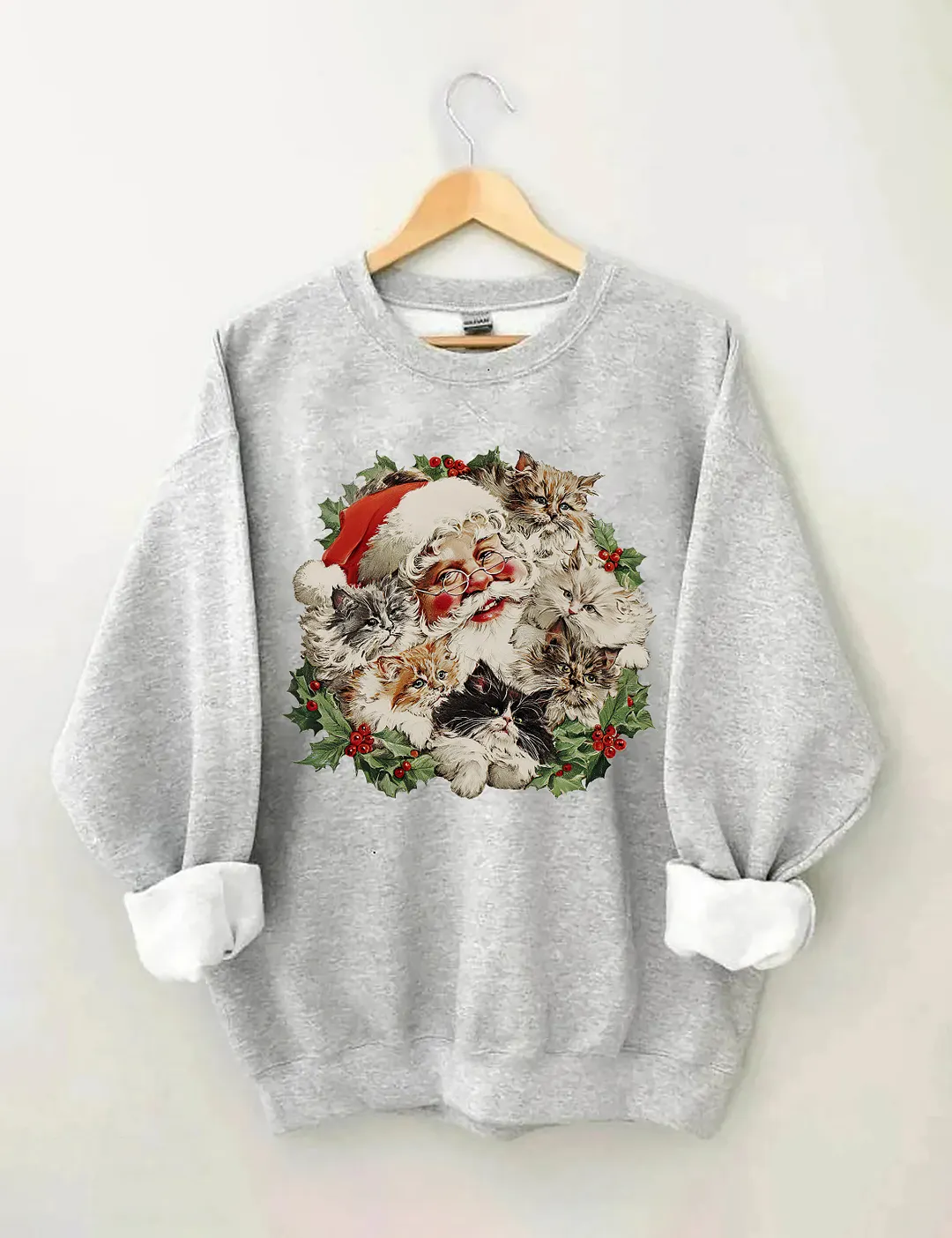 Santa Claus Kittens Christmas Sweatshirt