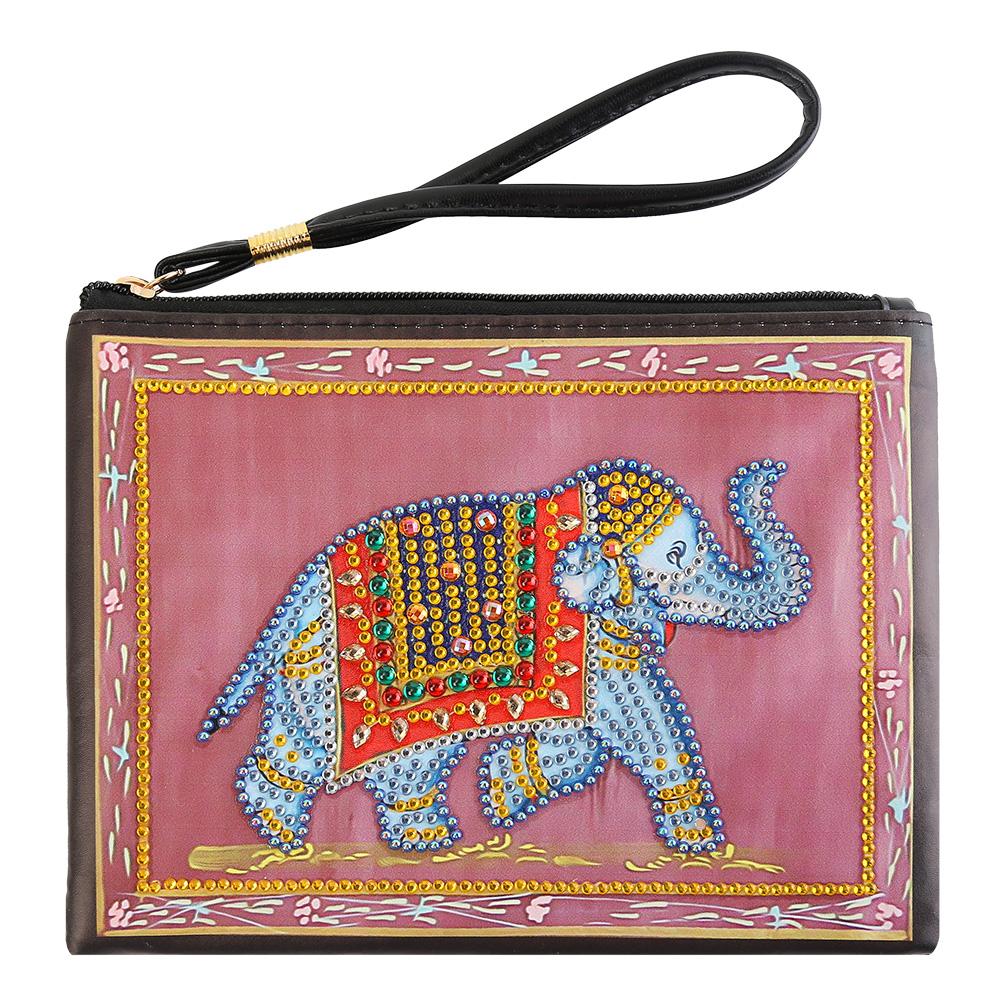 

Elephant-DIY Creative Diamond Wristlet Bag, 501 Original