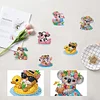 6Pcs Acrylic Special Shape Swimming Animal Diamond Painting Fridge Magnets