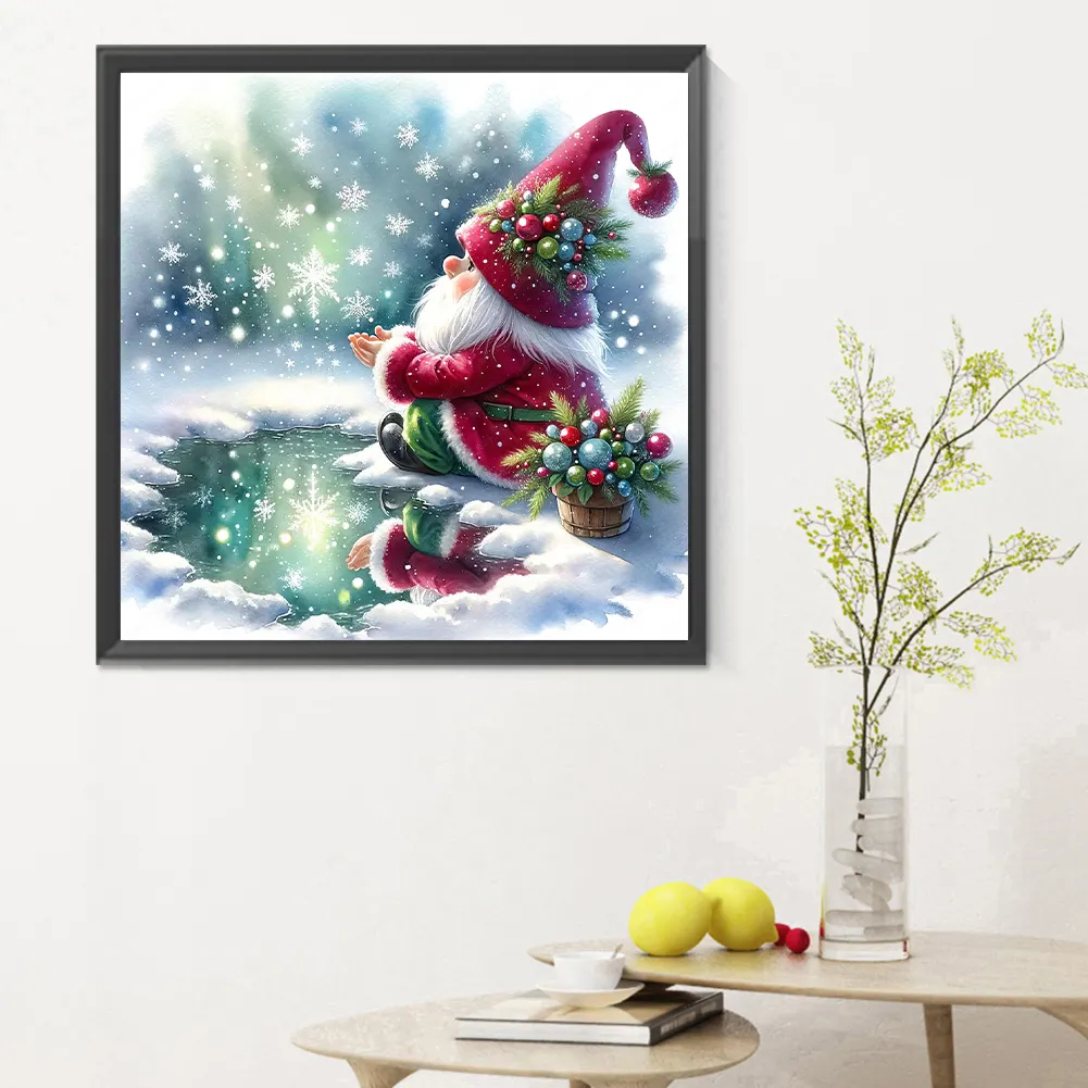 Diamond Painting - Full Round Drill - Christmas Gnome(Canvas|30*30cm)