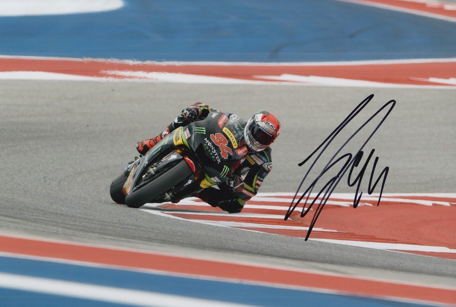 Jonas Folger Hand Signed Monster Yamaha Tech 3 12x8 Photo Poster painting 2017 MotoGP 7.