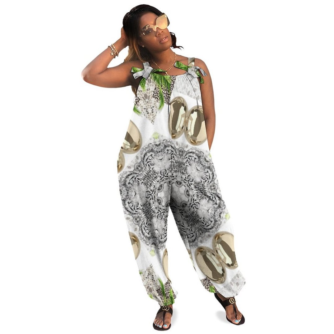 Digi Boho Vintage Loose Overall Corset Jumpsuit Without Top