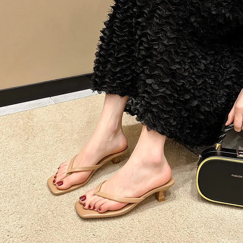 Yyvonne Clip Flip-Flop Women 2025 Summer New Fairy Wind Head High And Cold Slippers Woman