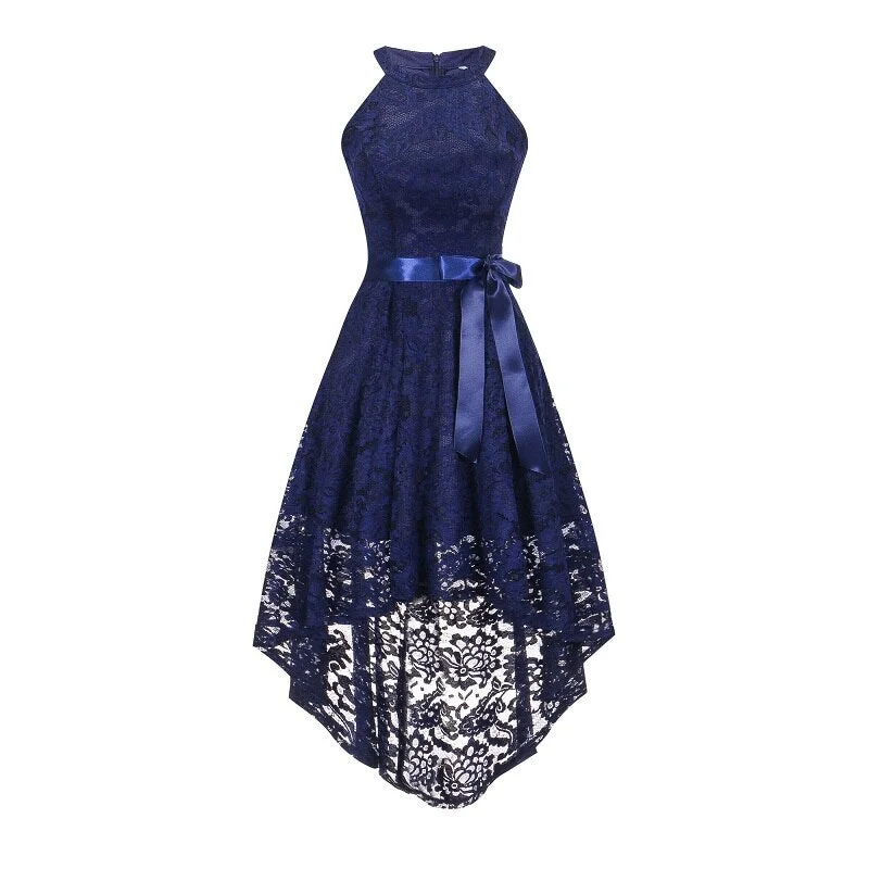 New Bridesmaid fashion new neck lace pendant tail dress banquet dress girl's beauty graduation ceremony presided dress vestidos