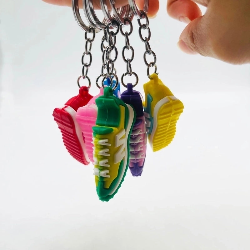 Minimalist Sports Shoe PVC Unisex Bag Pendant Keychain