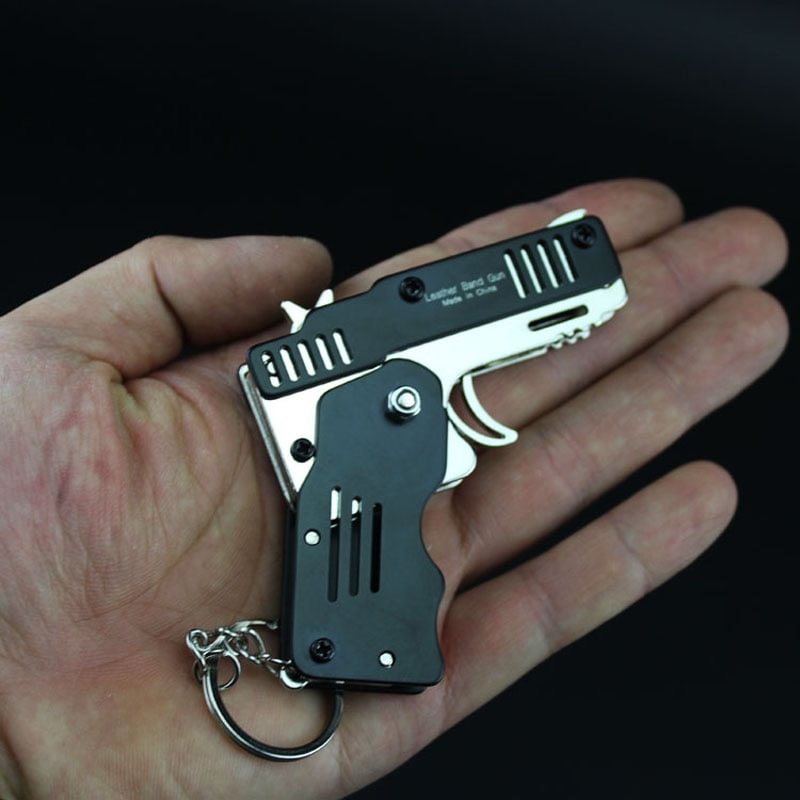 All metal mini can be folded as a key ring