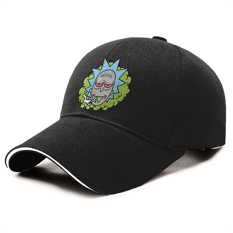 Rick With Red Eyes Is Smoking, Rick And Morty Baseball Cap