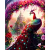 Red Peacock Full Stamped Cross Stitch Kit 11CT 3-Strand 50x65cm