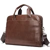 Men's Leather Briefcase Portable Lawyer Computer Bag