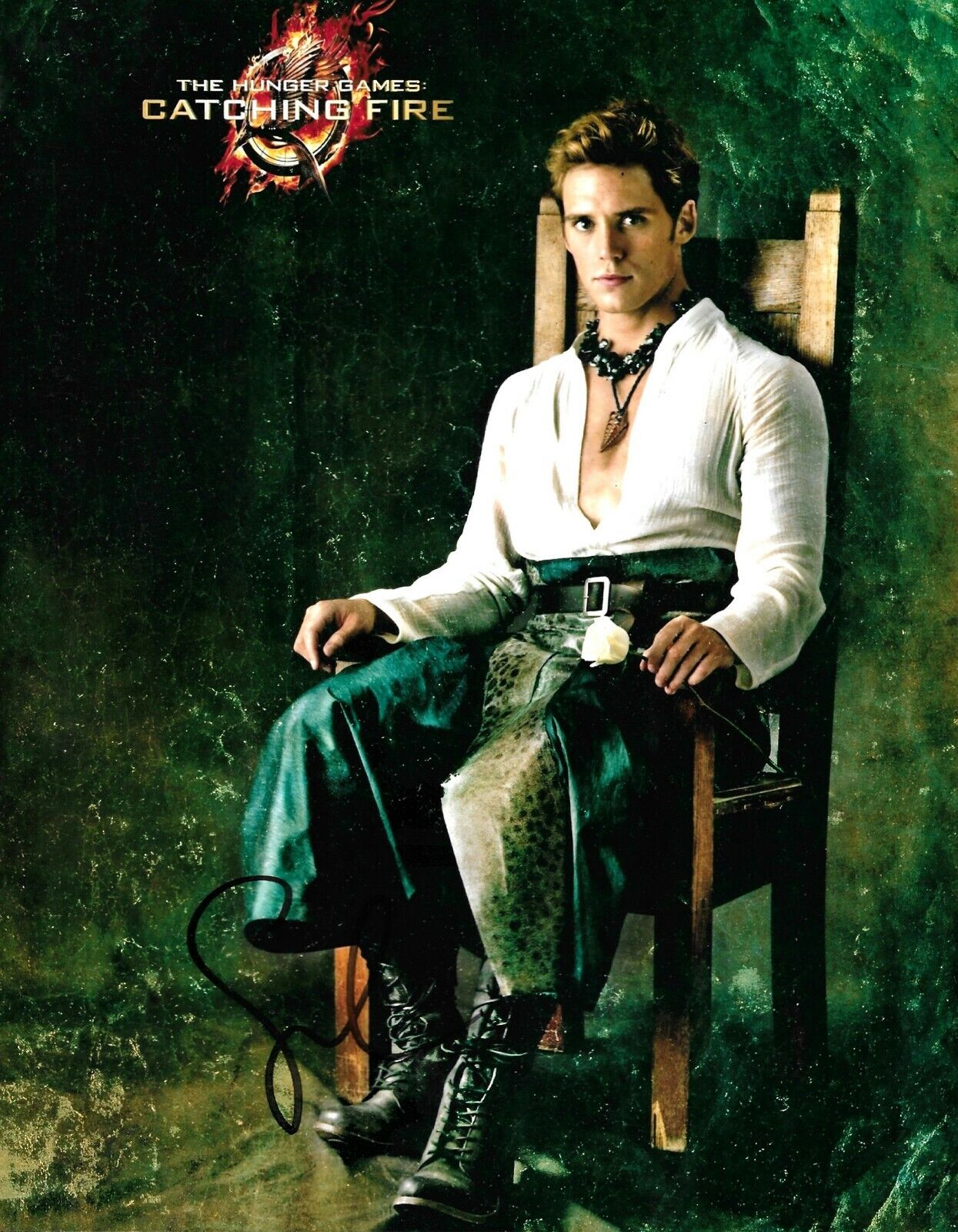 Sam Claflin Signed The Hunger Games 10x8 Photo Poster painting AFTAL