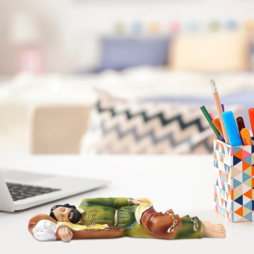 Saint Joseph Sleeping Statue Resin Figurine Christian Yard Desktop Decor