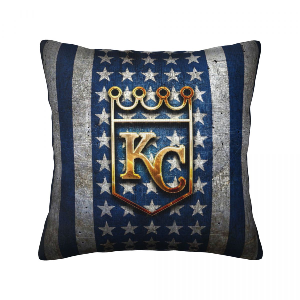 Kansas City Royals Starry Flag Throw Pillow Covers 18x18