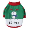 Pet Winter Christmas Snowman Dog Clothes Jacket Coat Puppy