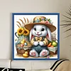 【Only 6pcs】Bunny In Easter Straw Hat-11CT Stamped Cross Stitch 45*45cm