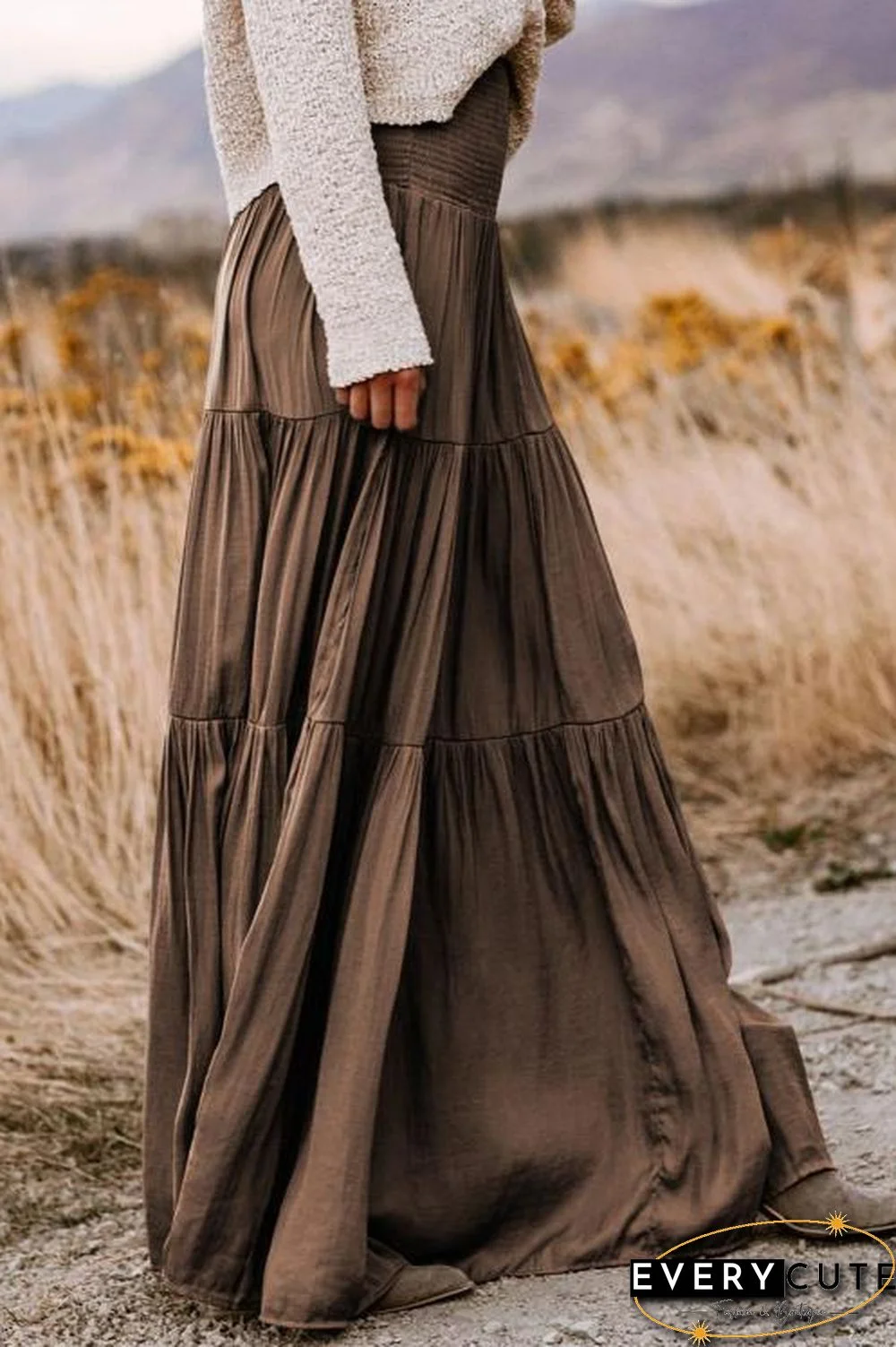 Hocus Pocus Smocked Tiered Maxi Skirt