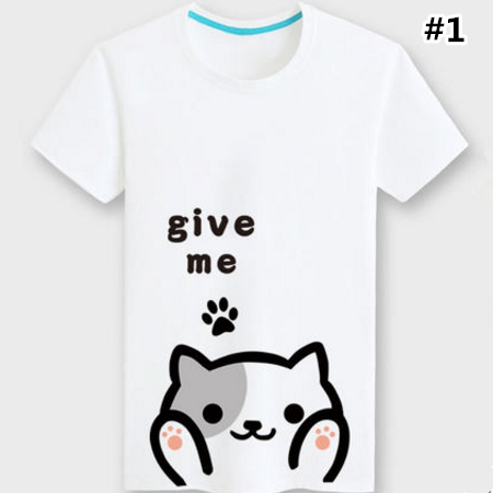 [Neko Atsume] S-3XL White Kawaii Neko Cat T-Shirt SP165328