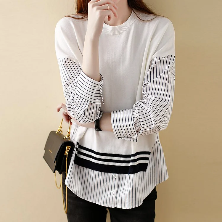 Long Sleeve A-Line Casual Shirts & Tops QueenFunky