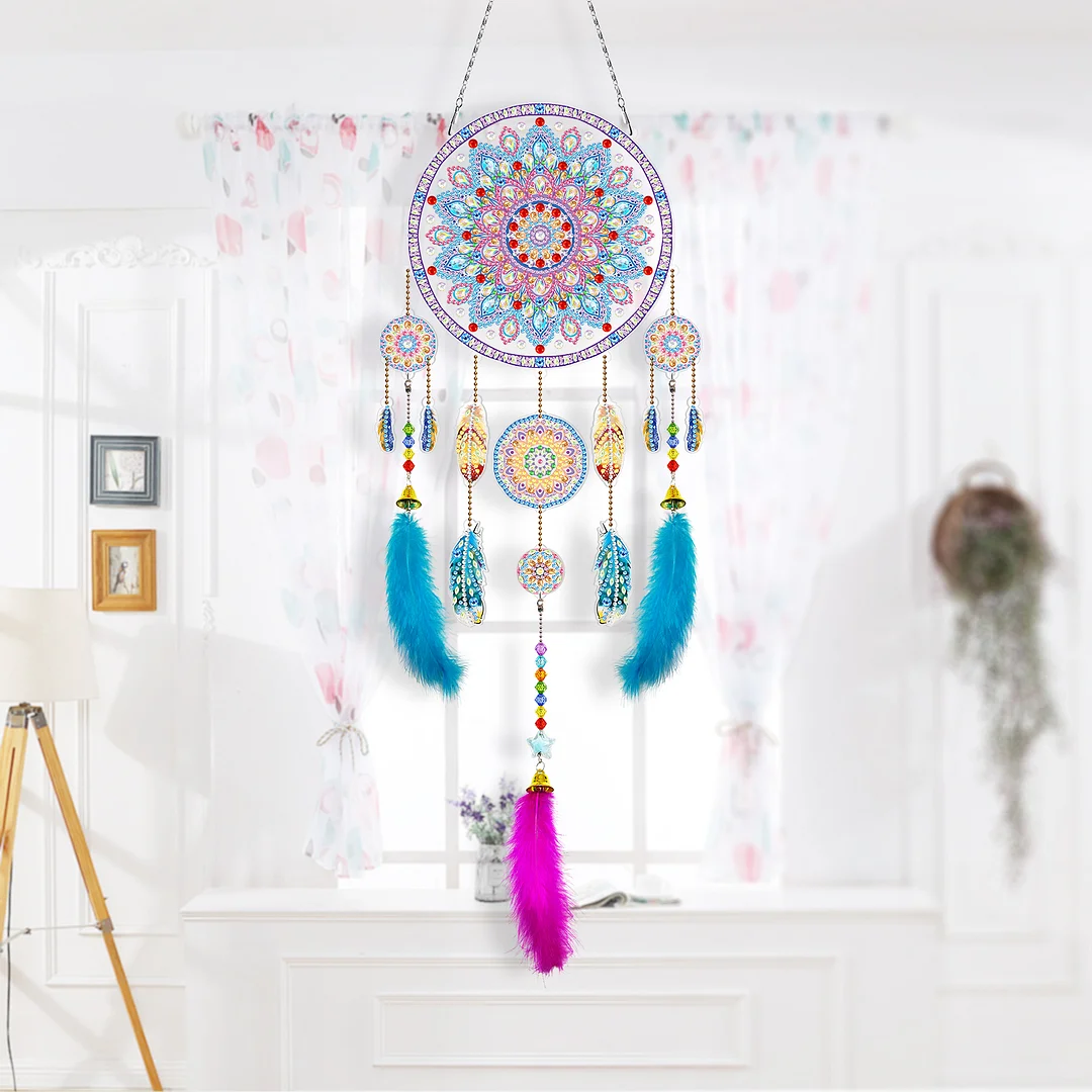 DIY Diamond Painting Dream Catcher Wind Chime