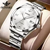 OUPINKE Brand Swiss Movement Women's Watches True Diamond Waterproof Fully Automatic Mechanical Watch Waterproof Week Calendar