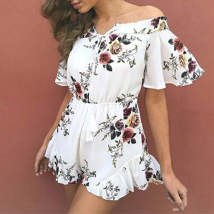 Summer Floral Chiffon Rompers | 168DEAL