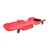 Pro-Lift Mechanic Plastic Creeper 48 Inch - Blow Molded Ergonomic HDPE Body with Padded Headrest & Dual Tool Trays - 440 Lbs Capacity Orange