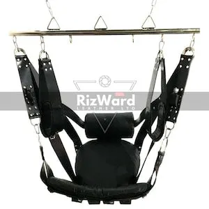 pornhint Pornhint Exclusive VIP Black Leather Sex Swing & Sling BDSM Bondage | Critical Role | Leather Sex Swing | Bondage Swing  | Adult Sex Sling