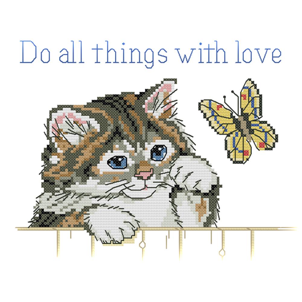 

Animal - 14CT Stamped Cross Stitch - 28*20cm, 501 Original