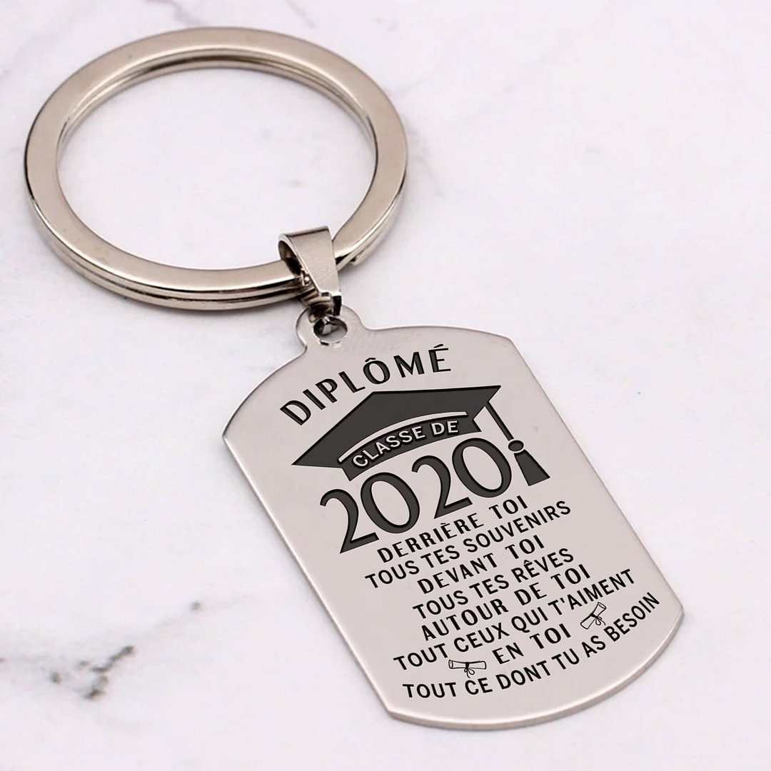 Diplôme 2021 Porte-Clés Personnalisé Cadeau pour fêter un Diplôme