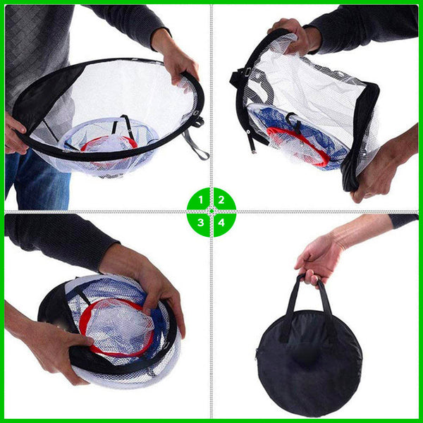 Short Game Store Indoor Golf Chipping Net 4 Step Storage