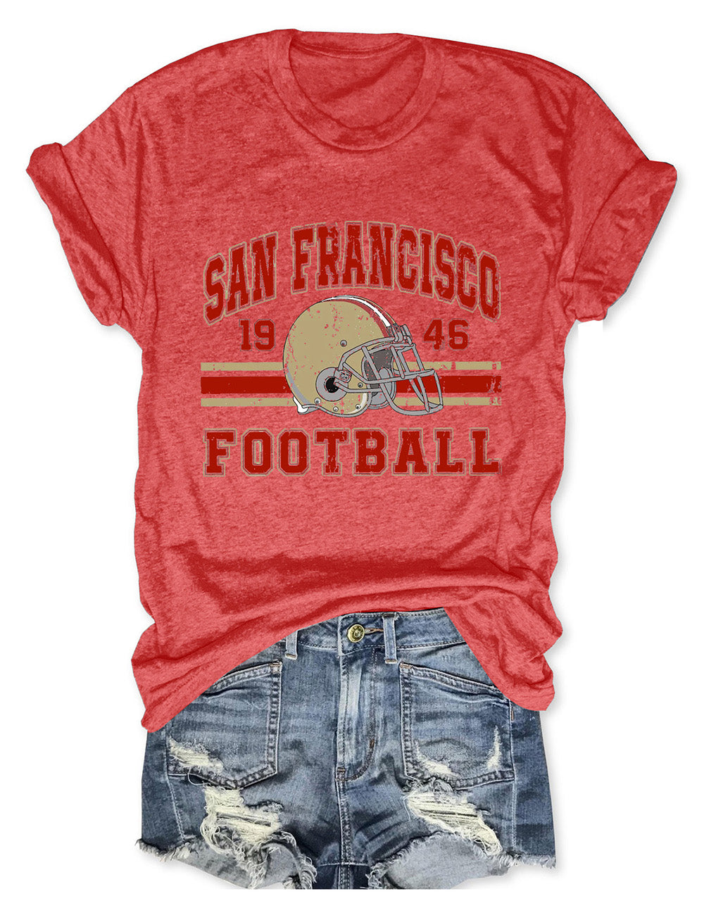 Women's San Francisco Football Print TShirt
