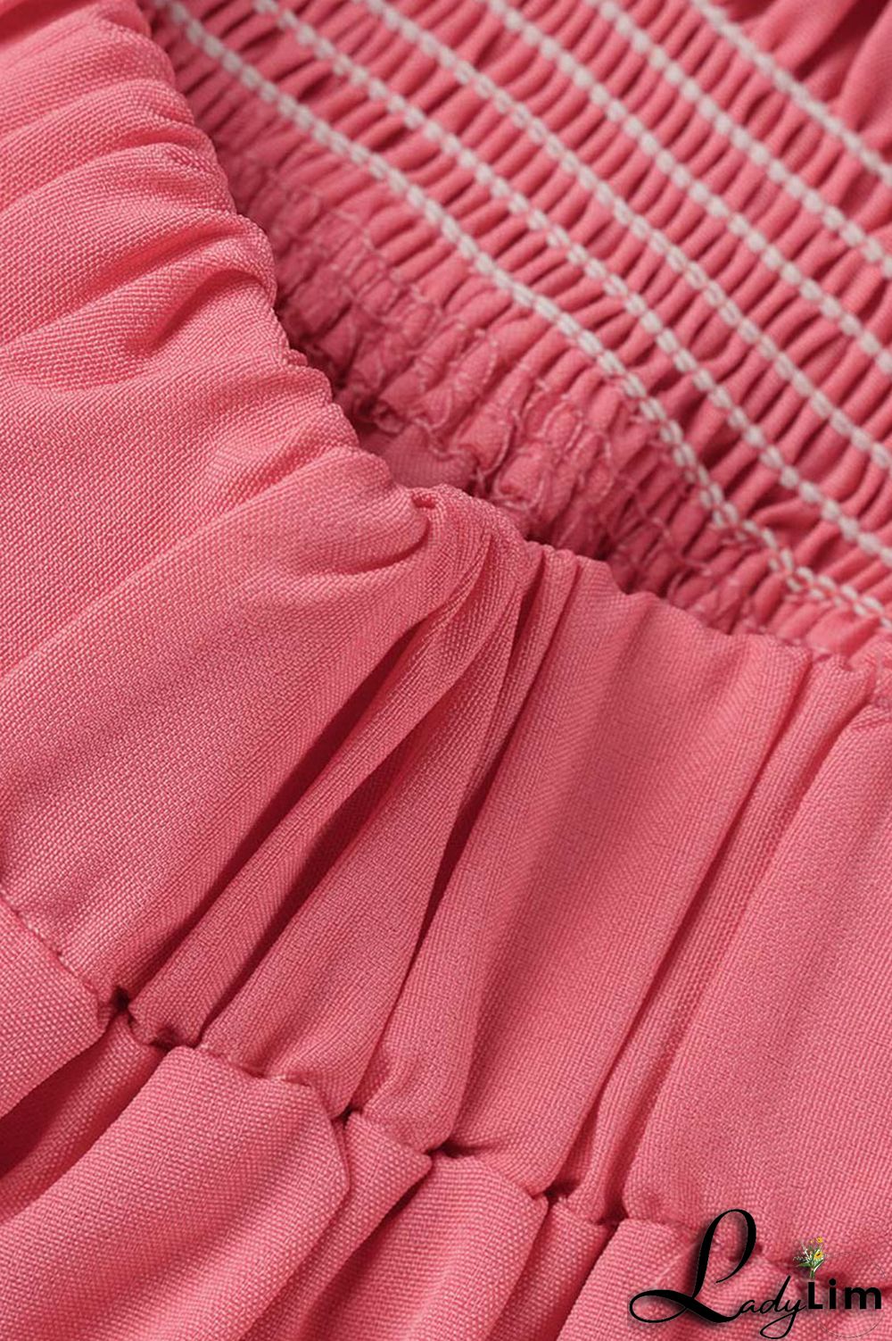 Rose Red Sexy Solid Patchwork Fold Stringy Selvedge Spaghetti Strap A Line Dresses