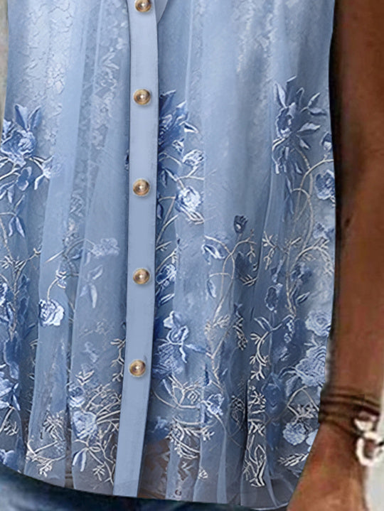 Women Half Sleeve V-neck Solid Color Dress