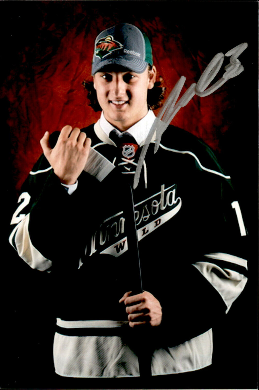 Raphael Bussieres SIGNED 4x6 Photo Poster painting MINNESOTA WILD