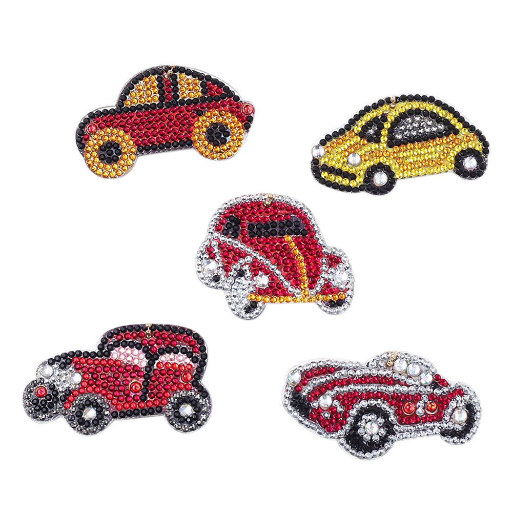 

5pcs Cartoon Car - 5D DIY Craft Keychain, 501 Original