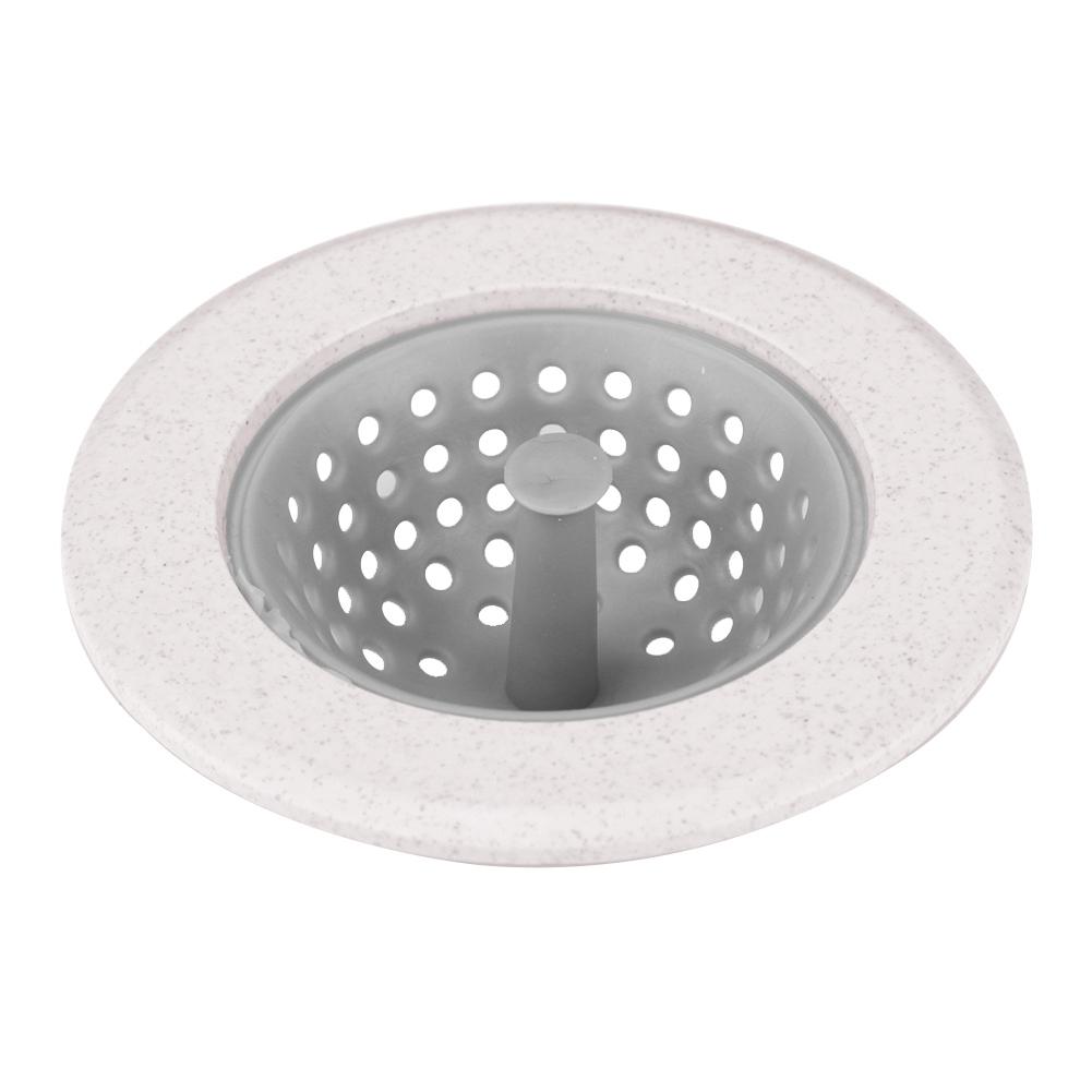 

Round Sink Strainer Kitchen Drain Filter Bathroom Drainage Hair Trap, Beige, 501 Original