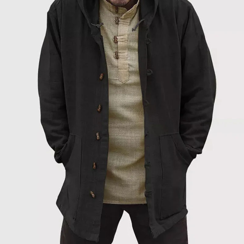 Men's Casual Loose Cozy Hooded Jacket