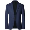 Men's Plaid Slim Fit Gentleman Blazer