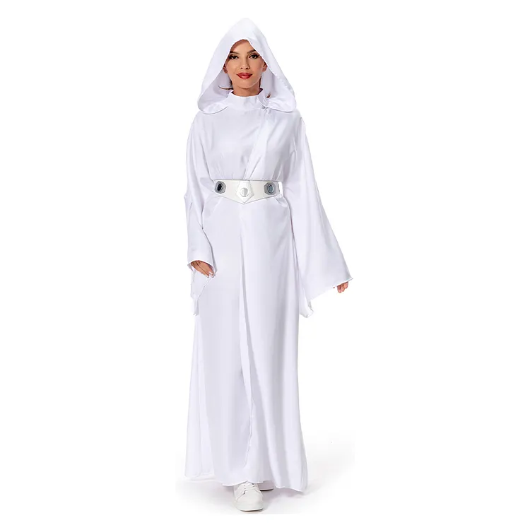 Adult Princess Leia Cosplay Costume Dress Outfits Halloween Carnival Suit