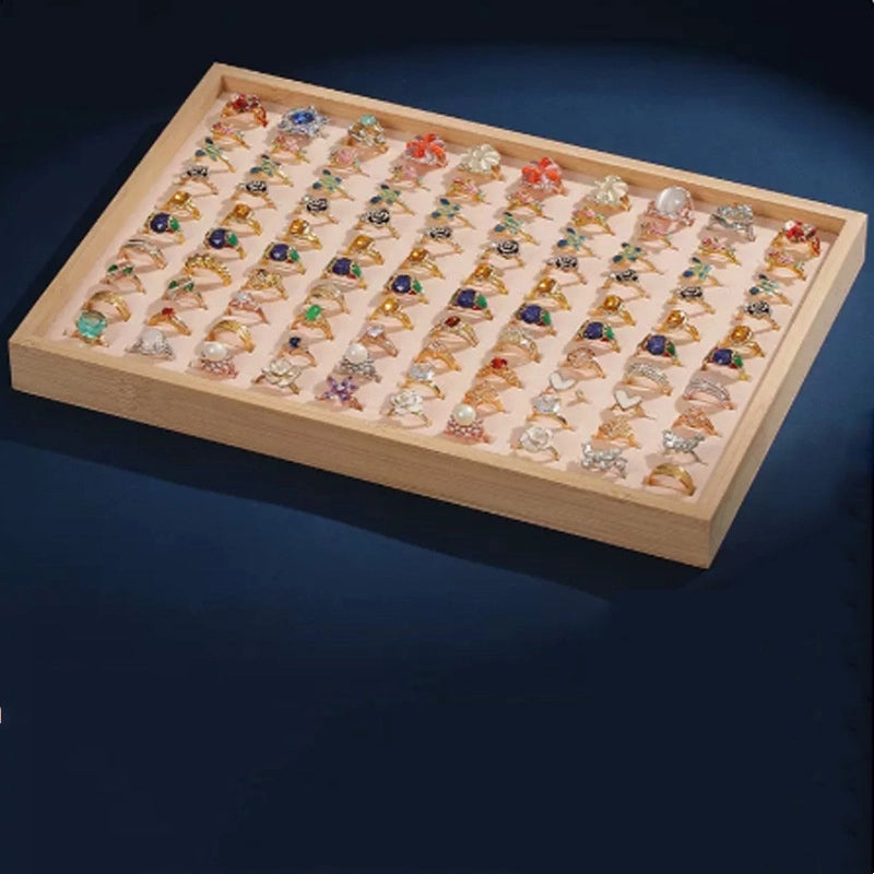 1 Piece Wood Sweet Holiday Banquet Selfie Solid Color Jewelry Boxes